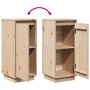 Aparador de madera maciza de pino 31,5x34x75 cm