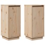Aparador 2 uds madera maciza de pino 31,5x34x75 cm
