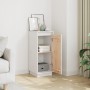 Aparador de madera maciza de pino blanco 31,5x34x75 cm