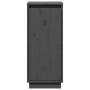 Aparador 2 uds madera maciza de pino gris 31,5x34x75 cm