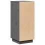 Aparador 2 uds madera maciza de pino gris 31,5x34x75 cm