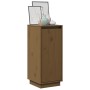 Aparador 2 uds madera maciza de pino marrón miel 31,5x34x75 cm
