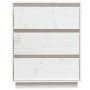 Aparador de madera maciza de pino blanco 60x34x75 cm
