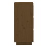Aparador 2 uds madera maciza de pino marrón miel 32x34x75 cm