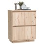 Aparador de madera maciza de pino 60x34x75 cm