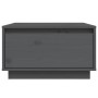 Mesa de centro de madera maciza de pino gris 55x56x32 cm