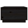 Mesa de centro de madera maciza de pino negro 55x56x32 cm