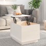 Mesa de centro de madera maciza de pino blanco 40x50x35 cm