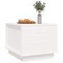 Mesa de centro de madera maciza de pino blanco 40x50x35 cm