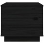 Mesa de centro de madera maciza de pino negro 40x50x35 cm