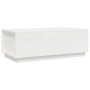 Mesa de centro de madera maciza de pino blanco 100x50x35 cm