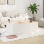 Mesa de centro de madera maciza de pino blanco 100x50x35 cm