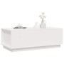 Mesa de centro de madera maciza de pino blanco 100x50x35 cm