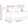 Mesa de centro de madera maciza de pino blanco 100x50x35 cm