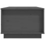 Mesa de centro de madera maciza de pino gris 100x50x35 cm
