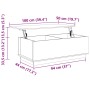 Mesa de centro de madera maciza de pino gris 100x50x35 cm