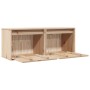 Armarios de pared 2 uds madera maciza de pino 45x30x35 cm