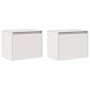 Armarios de pared 2 uds madera maciza pino blanco 45x30x35 cm