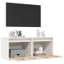 Armarios de pared 2 uds madera maciza pino blanco 45x30x35 cm