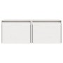 Armarios de pared 2 uds madera maciza pino blanco 45x30x35 cm