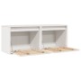 Armarios de pared 2 uds madera maciza pino blanco 45x30x35 cm