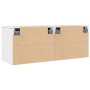 Armarios de pared 2 uds madera maciza pino blanco 45x30x35 cm