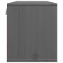 Armarios de pared 2 uds madera maciza pino gris 45x30x35 cm