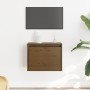 Armario de pared madera maciza de pino marrón miel 45x30x35 cm