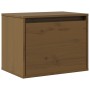 Armario de pared madera maciza de pino marrón miel 45x30x35 cm