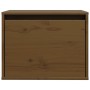 Armario de pared madera maciza de pino marrón miel 45x30x35 cm