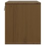 Armario de pared madera maciza de pino marrón miel 45x30x35 cm