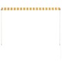 Toldo retráctil 200x150 cm amarillo y blanco