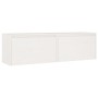Armarios de pared 2 uds madera maciza pino blanco 60x30x35 cm
