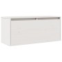 Armario de pared de madera maciza de pino blanco 80x30x35 cm
