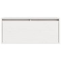 Armario de pared de madera maciza de pino blanco 80x30x35 cm