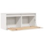 Armario de pared de madera maciza de pino blanco 80x30x35 cm