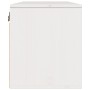 Armario de pared de madera maciza de pino blanco 80x30x35 cm