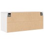 Armario de pared de madera maciza de pino blanco 80x30x35 cm