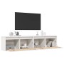 Armario de pared 2 uds madera maciza de pino blanco 80x30x35 cm
