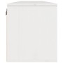 Armario de pared 2 uds madera maciza de pino blanco 80x30x35 cm