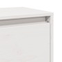 Armario de pared 2 uds madera maciza de pino blanco 80x30x35 cm