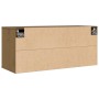 Armario de pared madera maciza de pino marrón miel 80x30x35 cm