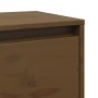 Armario de pared madera maciza de pino marrón miel 80x30x35 cm