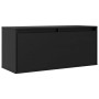 Armario de pared de madera maciza de pino negro 80x30x35 cm