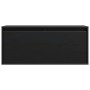 Armario de pared de madera maciza de pino negro 80x30x35 cm