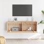 Armario de pared de madera maciza de pino 100x30x35 cm