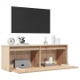 Armario de pared de madera maciza de pino 100x30x35 cm