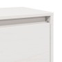 Armario de pared de madera maciza de pino blanco 100x30x35 cm