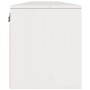 Armario de pared 2 uds madera maciza de pino blanco 100x30x35cm