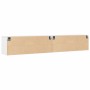 Armario de pared 2 uds madera maciza de pino blanco 100x30x35cm